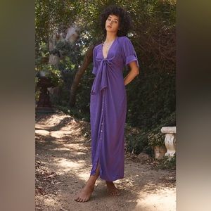 Free people vintage summer midi dress - purple